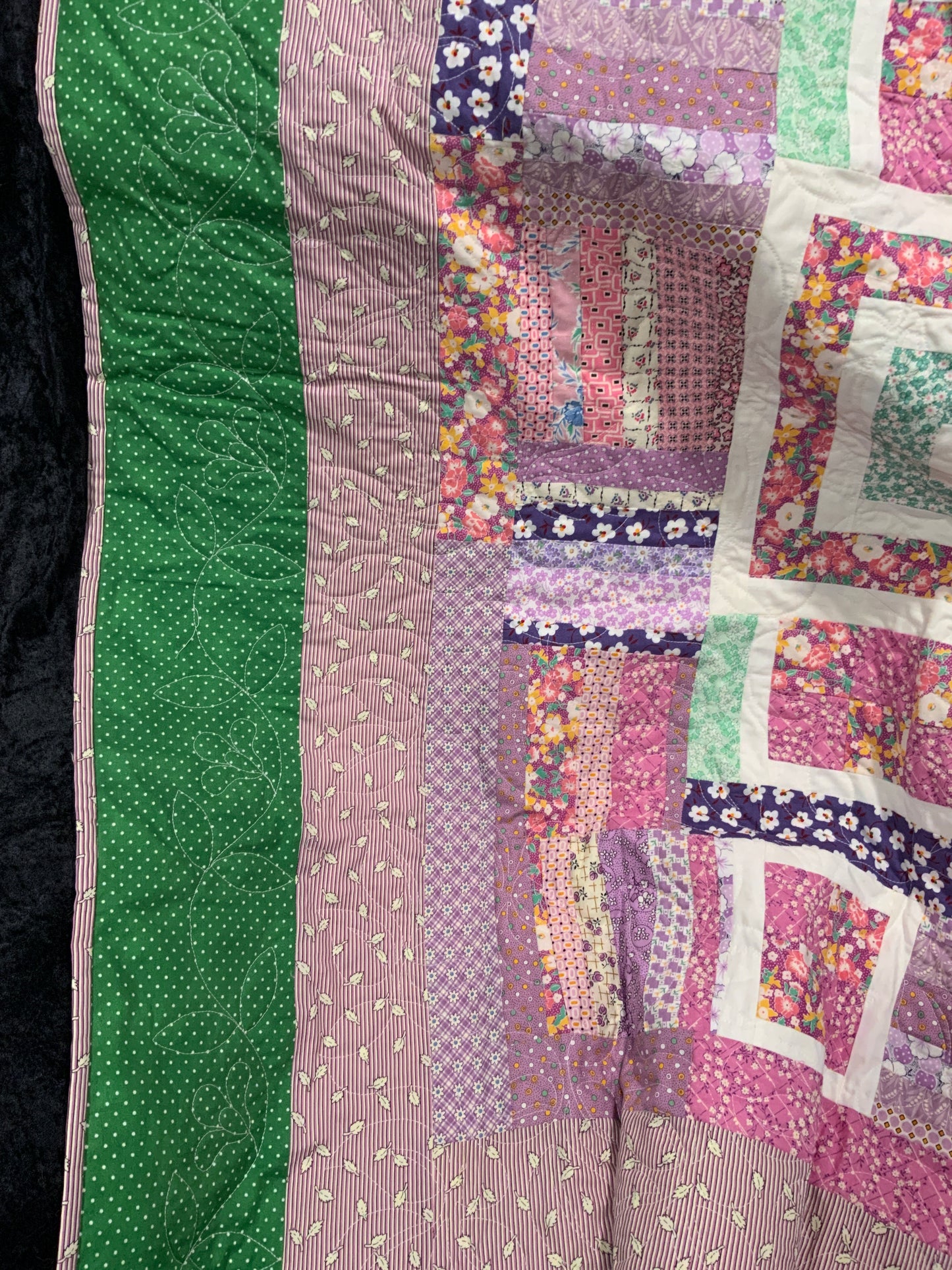 1930's Purple orphan blocks with scraps